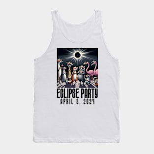 Eclipse 2024 Watch Party Funny Animals - Solar Event, Solar Eclipse April 8 2024, Totality Tank Top